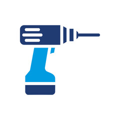 Drill Icon Vector Illustration Blue Version