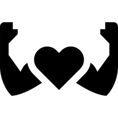 Strong Heart Vector Icon