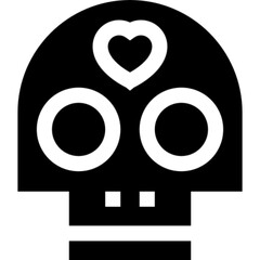 Colorful Sugar Skull Vector Icon