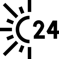 Sun Umbrella Protection Vector Icon