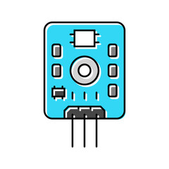 uv light sensor module color icon vector illustration