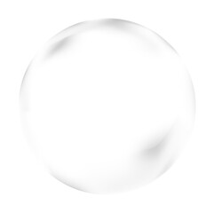 Transparent circle bubble isolated