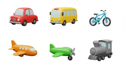 Playful 3D cartoon style icons