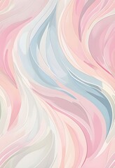Abstract Pastel Flow – Soft Pink Blue Beige Fluid Wave Pattern Design