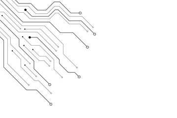 Abstract background with technology circuit board texture. Electronic motherboard illustration. Communication and engineering concept. Vector illustration