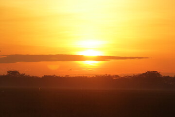 Fototapeta premium sunrise over the river