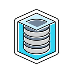 built storage color icon vector illustration