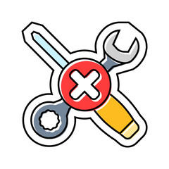 no assembly needed color icon vector illustration