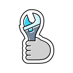 assembly required color icon vector illustration