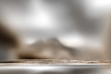 Blurred landscape, muted colors, soft focus