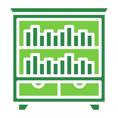 Library Icon Vector Illustration Green Version