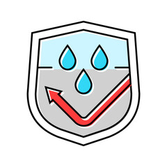 water resistant color icon vector illustration