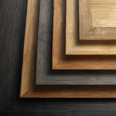 Fototapeta premium Elegant Wooden Planks in Varied Shades Arranged in Layers for Textured Background or Artistic Design Inspiration