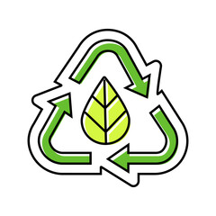 Fototapeta premium sustainable sourcing color icon vector illustration