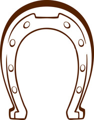Obraz premium horseshoe tapel kuda metal untuk logo