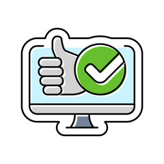 user friendly interface color icon vector illustration
