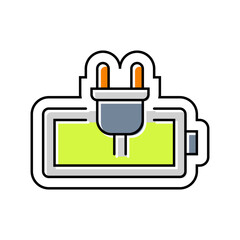 pre charged color icon vector illustration