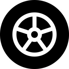 Obraz premium Wheel Vector Icon