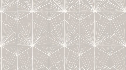 White Fan-Like Geometric Pattern on Light Gray Background