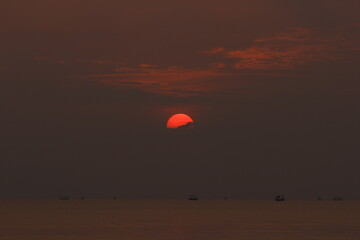 sunset over the sea