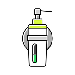soap dispenser wall mount color icon vector illustration