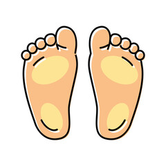 baby foots color icon vector illustration