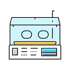 newborn an incubator color icon vector illustration