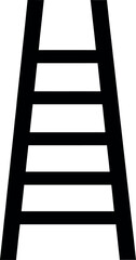Vector art of black silhouette of a ladder isolated on white background transparent background