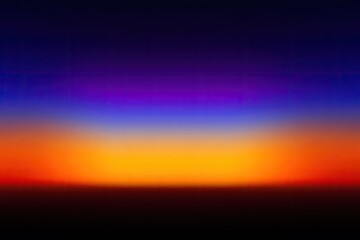 Blurry sunset, vibrant colors, dark sky