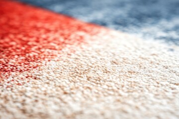 Close-up of textured fabric, red, white, and blue ombre