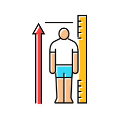 growth spurts adolescence puberty color icon vector illustration