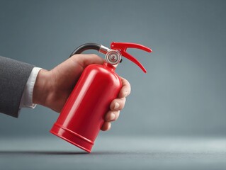 Fire safety preparedness office environment image of fire extinguisher modern setting close-up view emergency awareness