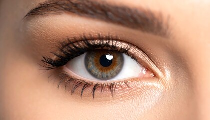 Obraz premium Close-up of a woman's eye, beautifully detailed