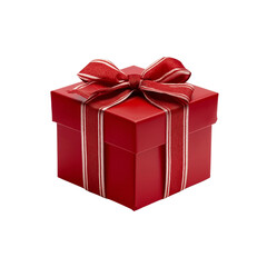 Obraz premium Christmas Gift box on Transparent Background