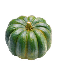Green pumpkin isolated on transparent background