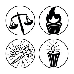 food and drink icons set