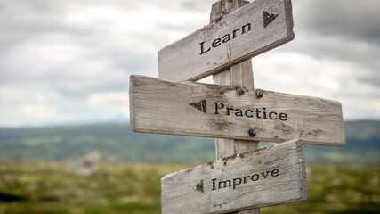 learn practice improve 4k pan zoom signpost