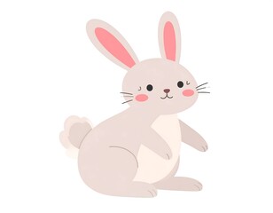 Obraz premium Cute cartoon rabbit (1)