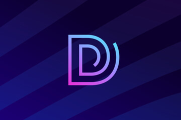 Fototapeta premium Letter D logo icon design template elements