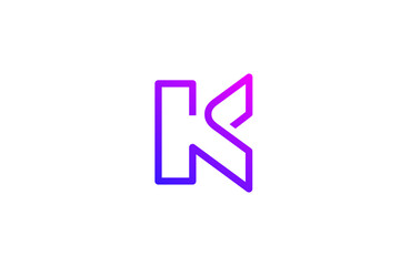 Letter K logo icon design template elements