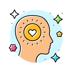 stress relief inclusive fitness color icon vector illustration