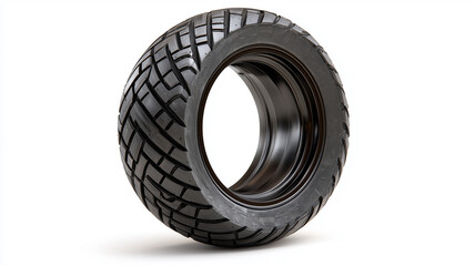 Obraz premium Black tire with transparent background