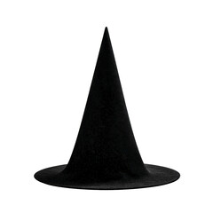 Fototapeta premium Halloween witch hat isolated on transparent background