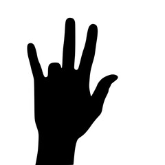 Obraz premium Vector silhouette of hands expressing gestures.