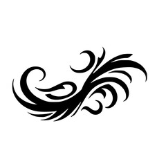 Obraz premium Abstract tribal tattoo art silhouette.