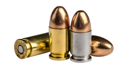 bullets on white background