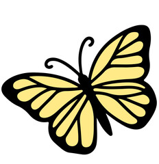 simple elegant butterfly - layered cut file - spring clip art