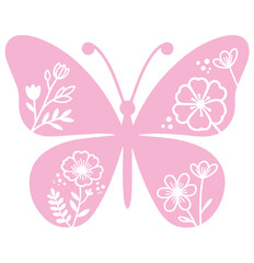 simple elegant butterfly - layered cut file - spring clip art