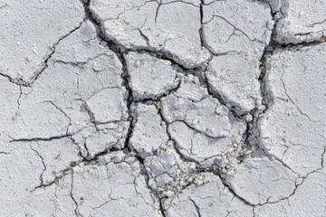 Fototapeta premium Cracked, light gray ground