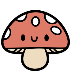 Obraz premium cute mushroom - layed cut file - nature clip art